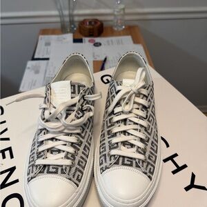 Givenchy Black and White Patterned Sneakers